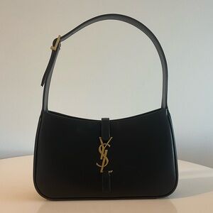 YSL Hobo Bag - LE 5 À 7 Black Smooth Leather